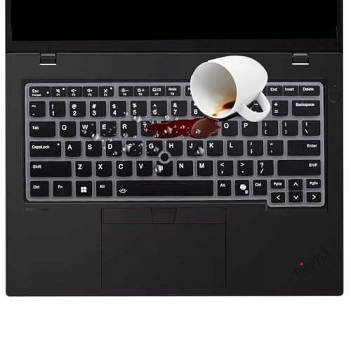 Keyboard Cover for 2026 2025 2024 Lenovo Thinkpad L14 P14s Gen7/Gen 6/Gen 5 14", Thinkpad T14 T14s Gen 6/5 14", Thinkpad E14 Gen 7 14", US Layout (Not Fit T14 T14s L14 P14s Gen 4/3/2/1, E14 Gen 6/5/4) - color: Black