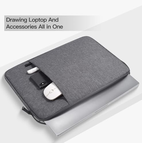15.6 16 inch Laptop Case Sleeve for Dell 15 Laptop/16 Plus/Inspiron, Aspire Go 15/ Chromebook, Lenovo ideaPad/Yoga, Samsung Galaxy 16 Protective Carrying Computer Bag, Space Grey - color: Space Grey, size: 15.6 -16 Inch