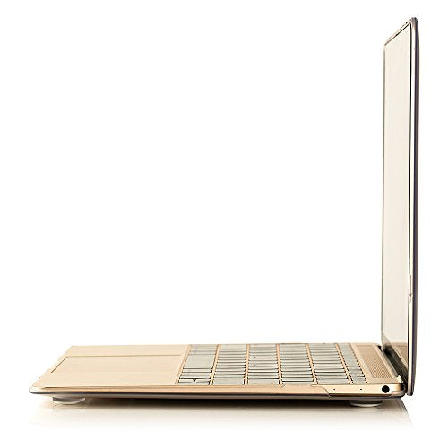 RUBAN Case Compatible with MacBook 12 Inch A1534 - Slim Snap On Hard Shell Protective Cover and Keyboard Cover, Frost White - color: Frost Clear