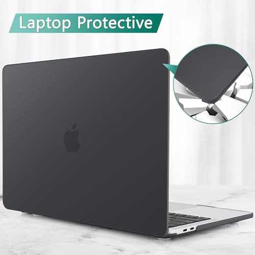 May Chen for MacBook Pro 16 Inch 2019 Release Model:A2141,Hard Shell Case Cover Screen Protector & Keyboard Cover for MacBook Pro 16 Retina with Touch ID & Touch Bar - Black - color: Black