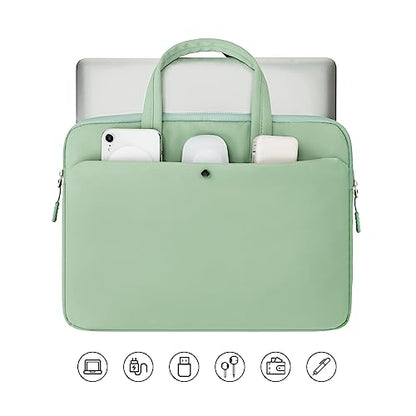 15.6-16 Inch Laptop Sleeve Case Carrying Bag with Handle, Green | Compatible with 15.6 Inch Laptop Computer, 15-16 Inch MacBook Pro/Air, Slim Lightweight Protective Computer Portable Bag - color: Green, size: 15.6/16 Inch