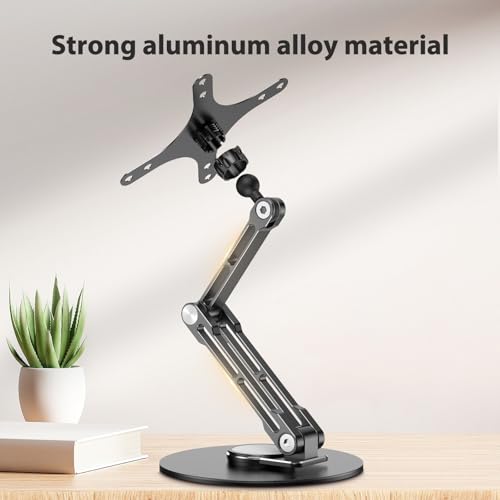 UPERFECT 75mm VESA Mount Stand, Foldable Portable Monitor Stand | Supports 15.6–17.3" Portable Monitors, 75×75mm VESA Mount, Foldable Tabletop Design, Lay Flat Mobile Display Arm Stand - size: 17.3 inch