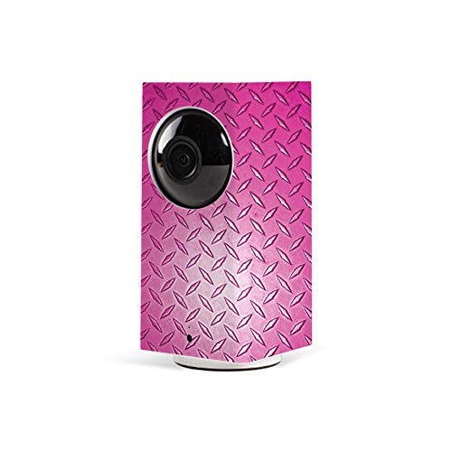MightySkins Skin Compatible with Wyze Cam Pan - Pink Diamond Plate | Protective, Durable, and Unique Vinyl Decal wrap Cover | Easy to Apply, Remove, and Change Styles | Made in The USA - color: Pink Diamond Plate