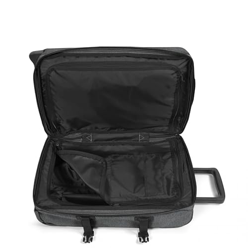 Eastpak Tranverz S – 42L Large Wheeled Luggage with Dual Compartments, TSA Lock, Compression Straps & Smooth-Wheeling System, Black Denim - color: Black Denim, size: 42 Liter Carry On