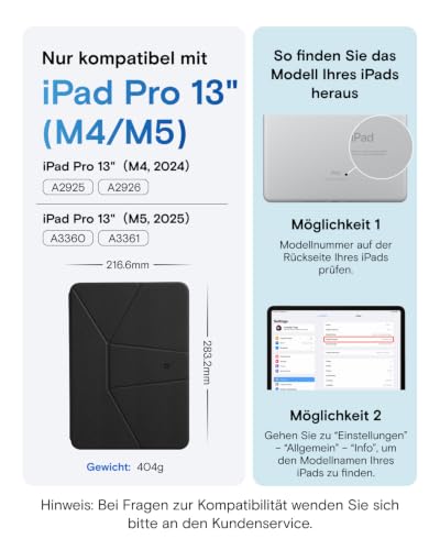 MOFT Dynamic Folio Tablet Stand for Desk Compatible with iPad Pro 13-inch (M5 2025/M4 2024), Slim Magnetic Tablet Holder Case with 20+ Viewing Angles, Jet Black - color: Jet Black, size: iPad Pro 13"(M5 2025/M4 2024)