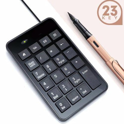 23 Wire Mechanical Numeric Keypad USB Number Pad Suitable for Finance Business Laptop Notebook Numeric Keyboard Portable Keypad