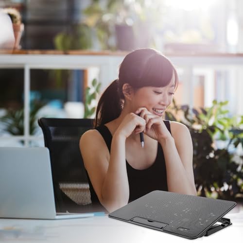 Laptop Cooling Pad with 6 Quiet Fans 15.6-inch Cooling Stand USB Powered Cooler Holder for Gaming and Office Laptops Black