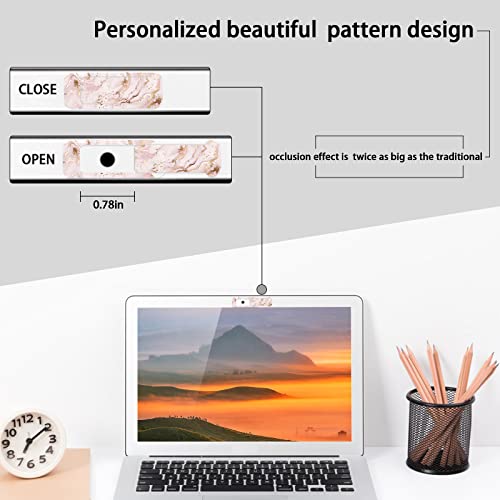 Webcam Cover, 3 Pieces, Laptop Camera Cover, Privacy Shielding Capacity is Twice as Big as The Traditional, Suitable for Computer Mobile Phones, laptops, Tablets and so on (Golden Marble) - color: Golden marble