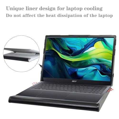 Protective Case for Acer Aspire 15 A15-61M A15-51M/Aspire Go 15 AG15-71PT AG15-21P AG15-31P/Aspire 5 15 A515-47 A515-48M/Nitro V 15 ANV15-41 ANV15-51/TravelMate Vero 15 TMV15-51,Black - color: Black
