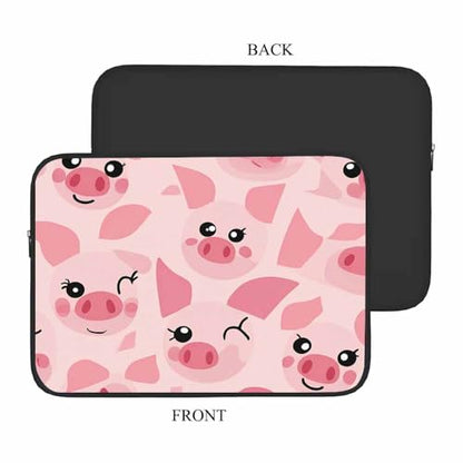 Laptop Sleeve Bag 15.4 15.6 Inch,Cute Pigs Pink Piggy Animal Protective Polyester Computer Cases Laptop Cover Briefcase Bag Tablet Travel Cover - color: LPS-015