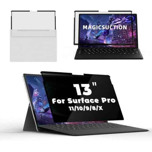 Privacy Screen Filter for Microsoft Surface Pro 11/10/9/8/X-13'' Removable | Removable,UV Block,Blue Light Block,Anti Glare,Nano-Suction Computer Screen Filter Shield for Microsoft Surface Pro - size: 13 in