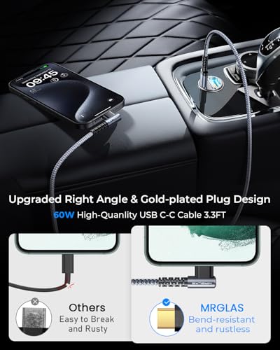 125W Fast iPhone 17/16 Car Charger with USB C Cable | PD65W & QC65W, All Metal, Flush Fit, Cigarette Lighter USB Adapter for iPhone 17 16 Samsung S26 S25 Ultra Pixel 10