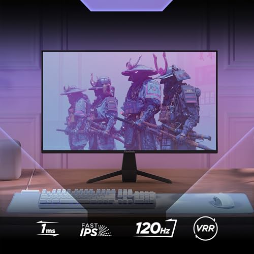 ViewSonic VX2470-MHD 24 Inch 1080p Monitor, IPS Display with 120Hz and Variable Refresh Rate for Ultimate Home Entertainment, Eye Care Technology, HDMI, and DisplayPort Inputs - size: 24 Inches