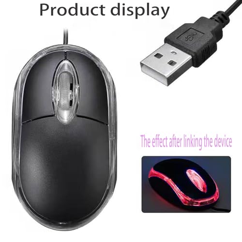 Guiheng 2 Pack Wired Mini Optical Mouse Computer Mouse Ergonomic Mouse with USB Mouse for Laptop PC Desktop mice Compatible with Windows Linux Mac fit for Office Business Home,Kids（Black） - color: 2 pack black