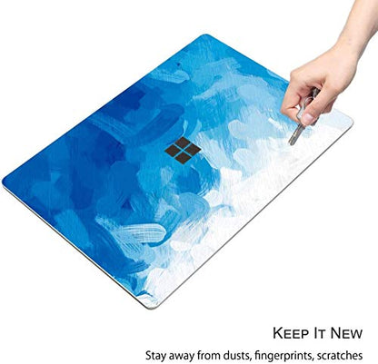 Cover Skin Decal Sticker for 2023 Microsoft Surface Laptop Go 3/ Laptop Go 2/ Laptop Go 12.4", Easy Apply, Anti-Scratch, Residue Free Vinyl Skin [Blue Paint] - color: Blue Paint, size: Surface Laptop Go 3/2/1