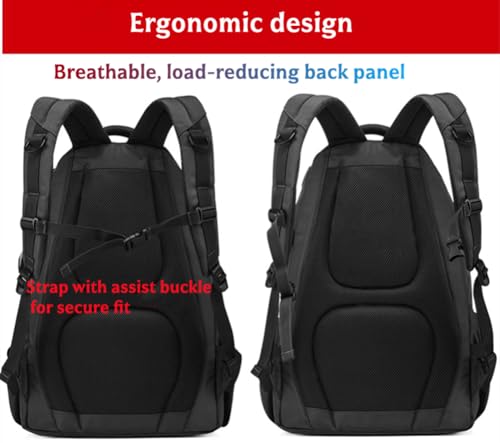 Laptop Backpack, Daypack with USB Port for Travel/Business/College/Women/Men - color: Black