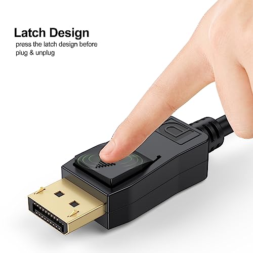 Display Port to VGA Cable 6FT, DisplayPort DP to VGA Male Adapter Cord Gold-Plated Compatible for Dell, HP Lenovo, ASUS and More