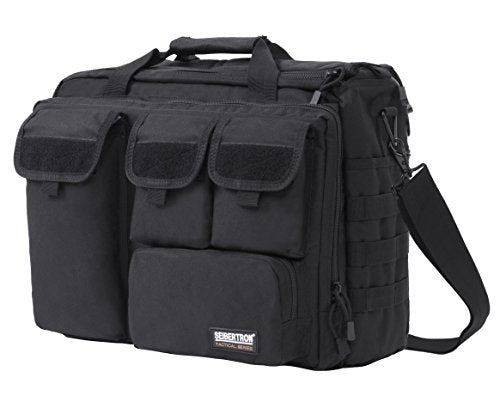 Seibertron Pro-Multifunction Shoulder Messenger Bag Fit for 14.1" or 17.3" Laptop - color: Fit 17.3" Laptop Black