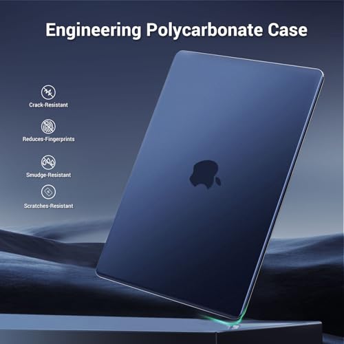 MOSISO Compatible with MacBook Pro 16 inch Case M5 M4 M3 M2 M1 2026-2021 | Seamlessly Closes Anti-Crack&Anti-Fingerprints Hard Shell for A3429 A3428 A3403 A3186 A2991 A2780 A2485, Midnight Blue - color: Midnight Blue