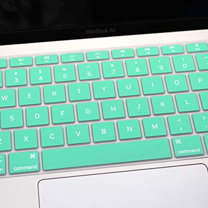 Se7enline Universal 12/13/14 Inch Laptop Keyboard Cover for Long Nails,Pink | Silicone Waterproof Dustproof Durable Washable Laptop Accessories US Layout 2023 2022 2021 2020 2019 2018,Aqua Green - color: Clover/Aqua Green