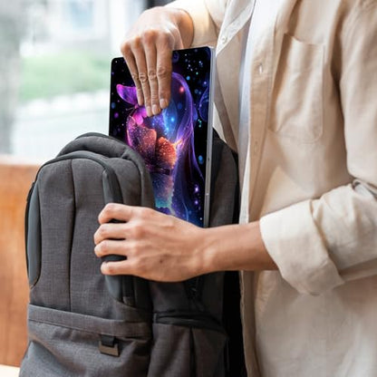 Universal Laptop Skin Sticker Decal with 2 Wrist Pad Skins, Waterproof Scratch Vinyl Cover for 11–15.6 Inch MacBook, HP, Dell, Lenovo, Cutable & Reusable,Glowing Neon Butterfly - color: Glowing Neon Butterfly