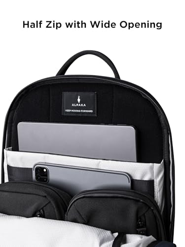 ALPAKA Elements Backpack Pro 24L Laptop Backpack Moonlight Blue | Fits 16-inch Laptop with Dual Bottle Pockets, Weather-Resistant Fabric Axoflux 400D, Travel Backpack for Men Work College - color: Moonlight Blue