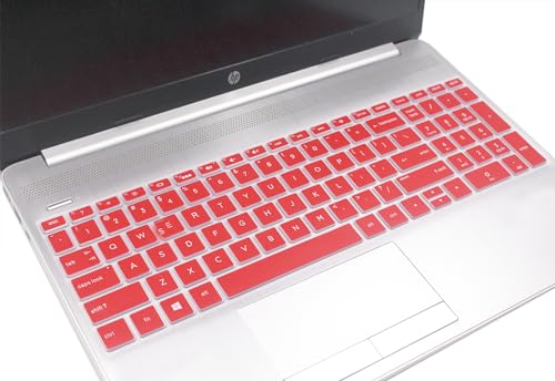 Keyboard Cover Compatible for 15.6" HP Laptop 15-dw 15-dy 15-ef 15-da/db 15-bs/bw 15-dy2702dx 15-dy2703dx 15-dy4013dx 15-dw0083wm 15-ef2013dx 15t-da100 15-db0011dx, 17.3" HP 17-by/ca 17-by4623dx (Red) - color: Red