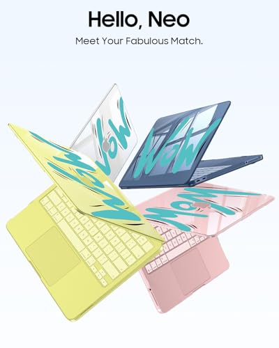 Fintie Case for MacBook Neo 13 Inch with Keyboard Skin & Screen Protector | 2026 A3404, Snap-On Design, Slim Fit, Hard Shell Cover, Crystal Wow - color: Crystal Wow