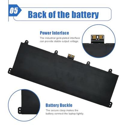 40Wh 9F4FN Laptop Battery Replacement for Dell Latitude 7320 Detachable Inspiron 14 3420 Series 09F4FN 2VKW9 8PK6G 7.6V 5000mAh