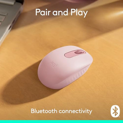 Logitech M196 Compact Ambidextrous Bluetooth Wireless Mouse - Rose | Bluetooth connectivity, no USB receiver, quiet clicks, 3 non-customizable buttons, 12-month battery life, PC Mac compatible - color: Rose