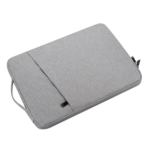 Homoyoyo Laptop Protective Sleeve Bag with Accessory Pocket for 13.3 Inch Ultrabook and Professional Laptop, Lightweight Polyester Laptop Carrying Case, Grey Notebook Cover for Travel