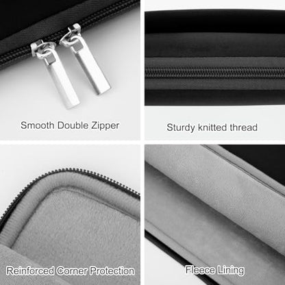 13 Inch Laptop Sleeve Portable Carrying Case with Front Pocket Padded Computer Pouch Cover Compatible with MacBook Air 13.6 Inch M4 M3 M2 2025-2022, 14 Inch MacBook Pro M4 M3 M2 M1, Black - color: Black, size: 13 inches