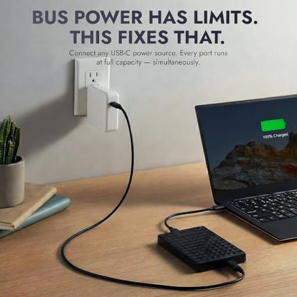 Nexus 1TB Portable External Hard Drive with Built-in Docking Station -5-in-1 USBC Hub, USB 3.1 10Gbps, SD & MicroSD, Bus-Powered, Compatible with MacBook, Laptop, iPad (1TB + 5-in-1 Dock) - size: 1TB + 5-IN-1 DOCK