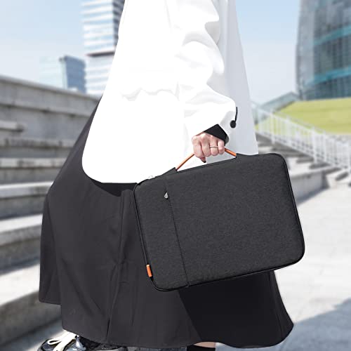 360° Protective Laptop Sleeve for 14 inch MacBook Pro M4/M3/M2/M1 Chips Pro/Max A2992 A2918 A2779 A2442 2024-2021, 13 inch Air A2681 A2337 Pro A2686 A2338, Splash-Resistant Case Bag, Black - color: Black, size: 13.3-14 inch