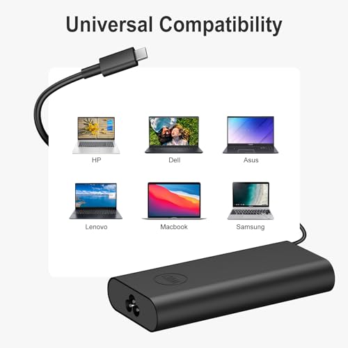 Charger Compatible with Dell Laptop Computer 130W 90W 65W 45W USB C Fast Power Adapter