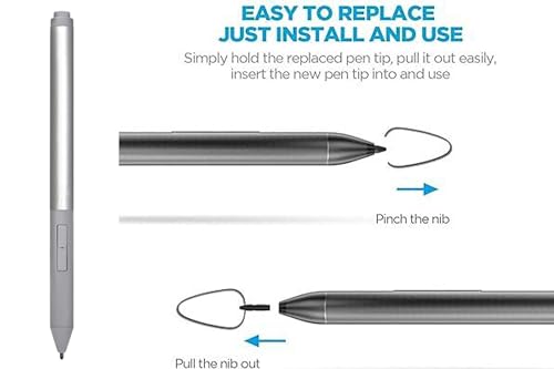 Stylus Pen for HP Elite x2 1013 G3, EliteBook x360 1020 G2, EliteBook X360 1030 G2 G3, Pro x2 612 G2ADDP0221002 Stylus Pen L04729-002 - color: Silver, style: L04729-002