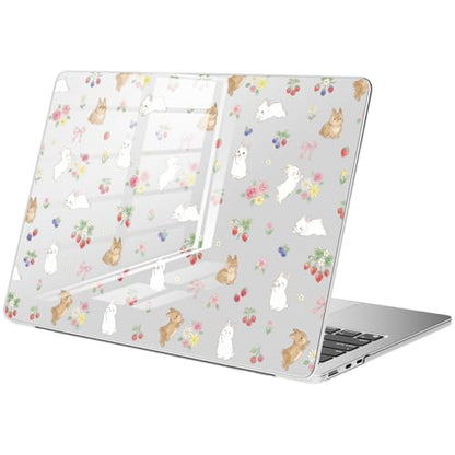Compatible with MacBook Pro 14 inch Case M5 M4 M3 M2 M1 Pro/Max 2026-2021 A3427 A3426 A3434 A3112 A3185 A3401 A2918 A2992 A2779 A2442, Cute Bunny Rabbit Hard Shell Clear Cover - color: Bunny P, size: MacBook Pro 14 inch