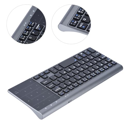 2.4Ghz Mini Wireless Keyboard with Touchpad Numeric Keypad Portable Ultrathin Remote Keyboard Mouse Combo