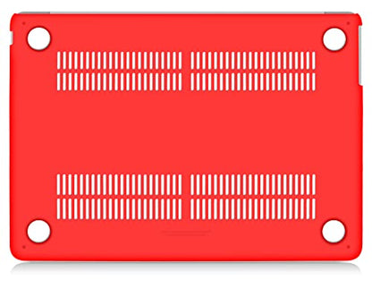 UESWILL Compatible with MacBook Air 13 inch M5 M4 M3 M2 Case 2022-2026 Model A3449 A3240 A3113 A2681, Matte Hard Shell Case Cover for MacBook Air 13.6 + Microfiber Cloth, Red - color: Red, size: MacBook Air 13" (M2 M3 M4 M5)