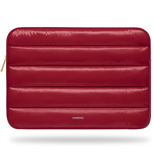 Vandel The Original Puffy Laptop Sleeve 13-14 Inch, Laptop Sleeve for Women | Protective Carrying Case Cover for MacBook Pro 14 in, MacBook Air 13 Inch, iPad Pro 12.9, Dell, Asus, HP - color: h. Shiny Red