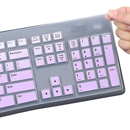 Keyboard Cover Skin Protector Fit Logitech MK295 MK275 MK270 Wireless Keyboard, Logitech K200 K260 K270 MK200 MK260 Keyboard (NOT Fit Other Model Keyboards)-OmbrePurple - color: GradualPurple
