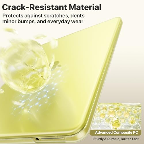 Soonjet for MacBook Neo Case 13 inch 2026 A3404 Clear Mac Laptop Cover | 100% Color Match, Citrus Yellow Matte, Protective Hard Shell, Ultra Thin & Light, Anti Crack Fingerprint Scratch, Durable - color: Citrus Clear