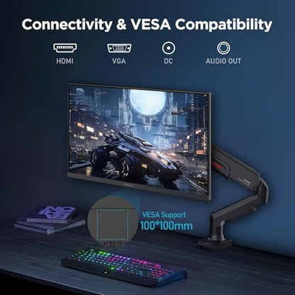 KOORUI 24 Inch Gaming Monitor 144Hz Full HD 1920 x 1080p IPS Ultra-Slim Display with HDMI VGA, Adaptive Sync, 99% SRGB, VESA 100x100mm, Eye Care, Tilt, HDMI 2.0, Black, E2411K - size: 24"/144Hz/FHD
