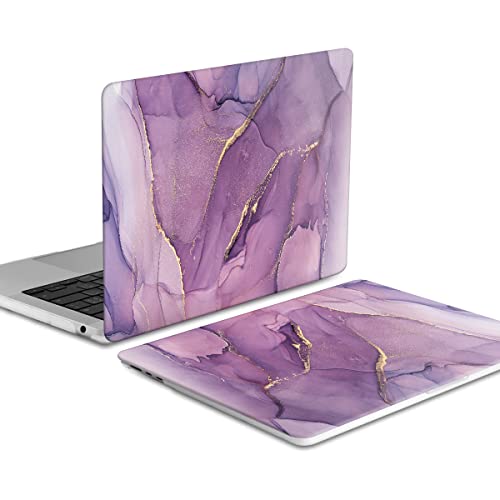 iCasso for MacBook Air 13 inch Case 2025 2024-2022 Release M4 A3240 M3 A3113 A2681 M2 with Liquid Retina Display, Hard Plastic Shell for Mac Air 13.6, TPU Keyboard Cover&Screen Protector, Purple - color: purple