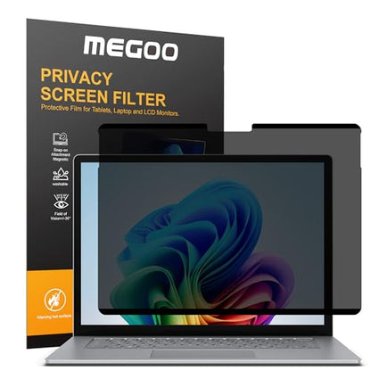 Megoo MagShield Privacy Screen for Surface Laptop 13 inch (2025), Magnetic Anti-Spy Film, Anti-Glare, Blue Light Filter, Washable Nano Adhesive, Removable Design