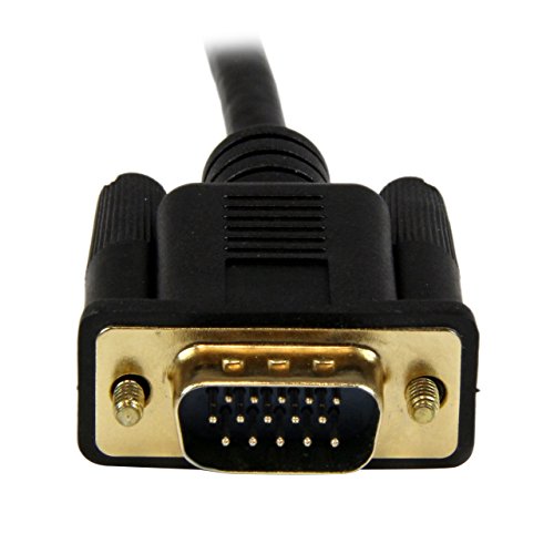 StarTech 3ft Active HDMI to VGA Cable, 1920 x 1200, 1080p, M/M (HD2VGAMM3) | Active HDMI to VGA monitor, Display or projector cable, 1m, Adapter and cable in one, Male to male - size: HDMI to VGA Cable - 3ft / 1m