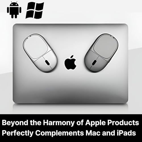 Magnito – Magnetic Wireless Bluetooth Mouse for MacBook, iPad, Laptop, Windows, Chrome OS, Linux – Compact & Portable, Slim, Lightweight, Quiet Clicks – The Best Travel Mouse (Space Gray) - color: Space Gray