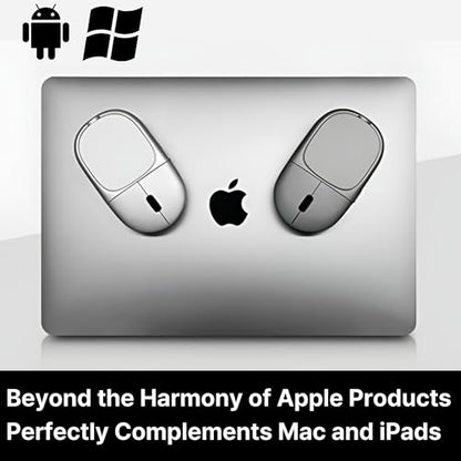 Magnito – Magnetic Wireless Bluetooth Mouse for MacBook, iPad, Laptop, Windows, Chrome OS, Linux – Compact & Portable, Slim, Lightweight, Quiet Clicks – The Best Travel Mouse (Space Gray) - color: Space Gray