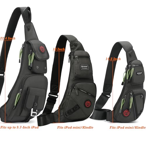 NICGID Sling Bag Chest Shoulder Backpack Crossbody Daypack for Men Women | Travel Outdoor Hiking Concealed Carry Fishing Fanny Tool Small Casual - color: Black-1