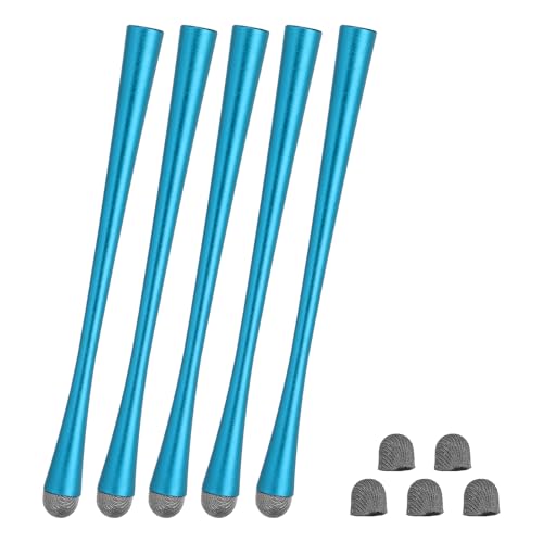 PATIKIL 5 Pcs Slim Waist Stylus Pens for Touch Screens, 2 in 1 High Sensitivity Universal Pen Capacitive Stylus for Phone Tablets Laptop Touch Screen Devices, Blue - color: Sky Blue